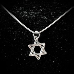 Star Of David 20" .925 Sterling Silver Necklace